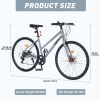 7 Speed Hybrid bike Disc Brake 700C Road Bike For men women's City Bicycle