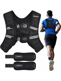 PACEARTH Reflective Weighted Vest for Strength Training and Running (size: 30lb)