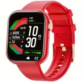 Ultimate Fitness Watch for Men and Women Waterproof Sleep Tracker Pedometer (Color: Red)